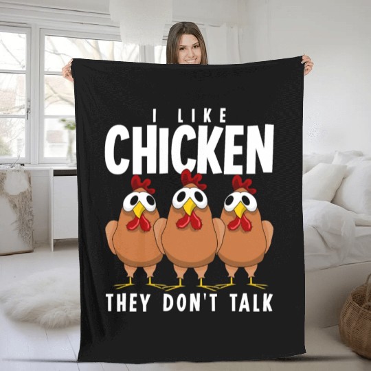 Chicken Farmer Chickens Poultry Fleece Blankets