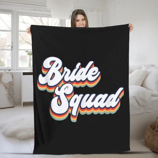 Bride Squad Bachelorette Party Fleece Blankets