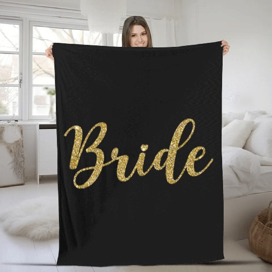 Bride Bachelorette Party Bridal Wedding Fleece Blankets