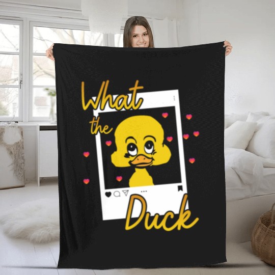 What the Duck Fleece Blankets
