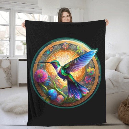 aiTee Hummingbird 01 Fleece Blankets