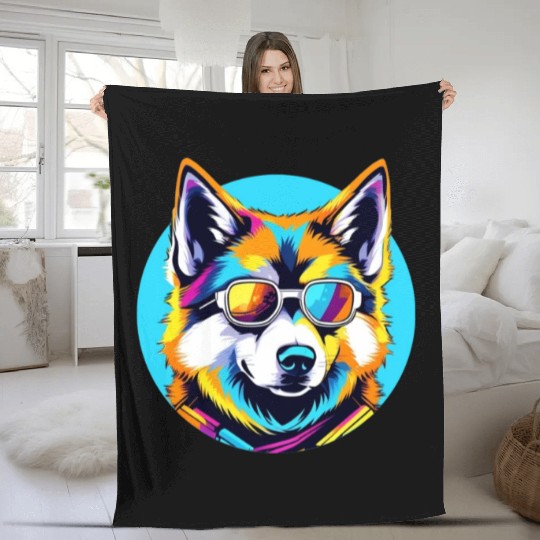 Embrace Your Inner Husky with a Husky Fleece Blankets