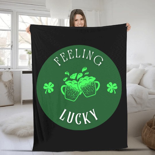 Feeling Lucky Fleece Blankets