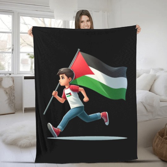 Free Palestine Fleece Blankets