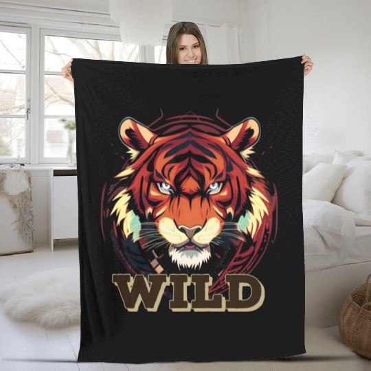 Wild Tiger Art Fleece Blankets