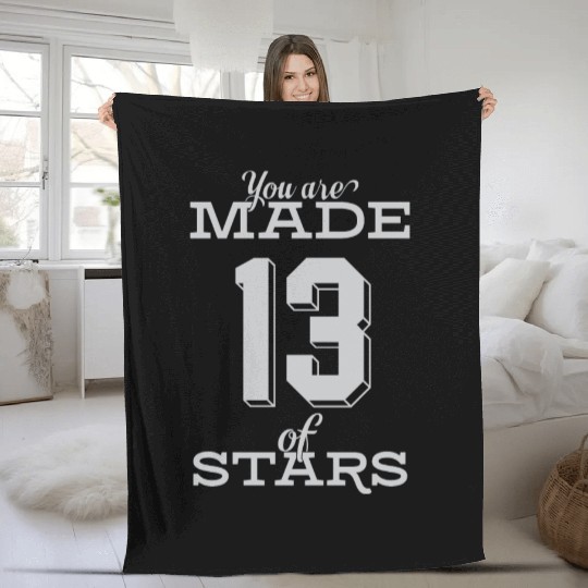 Celestial Origin Number Thirteen Star Design Fleece Blankets