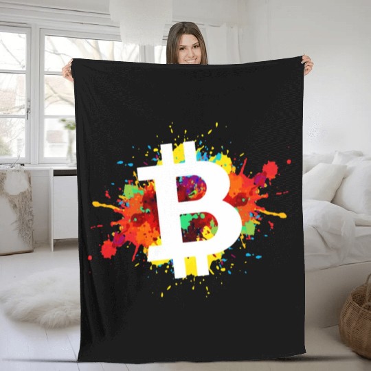 Big Bitcoin Fleece Blankets