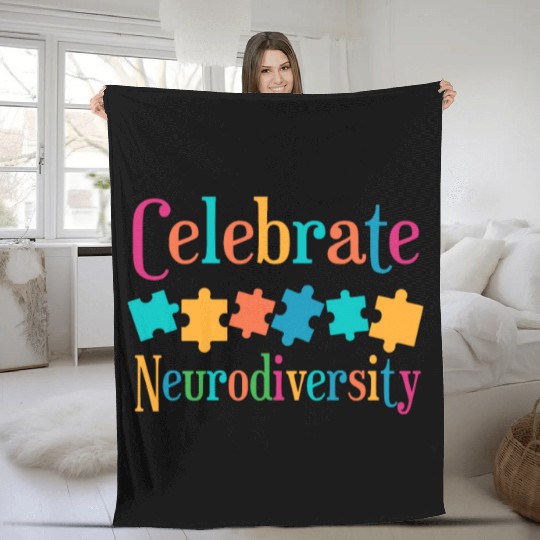 Celebrate Neurodiversity Fleece Blankets
