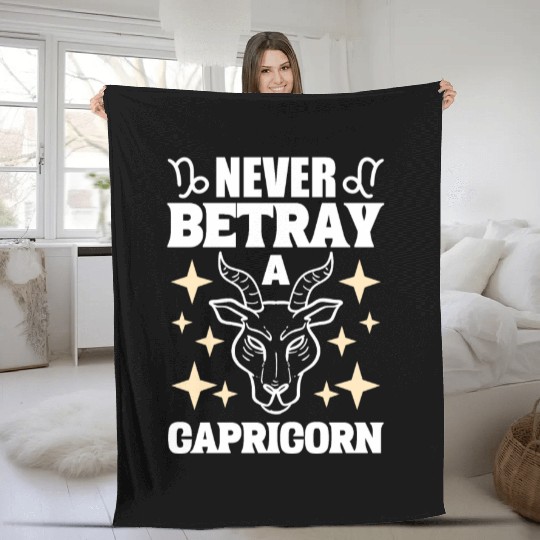 Capricorn Zodiac Sign Tarot Card Reader Fleece Blankets