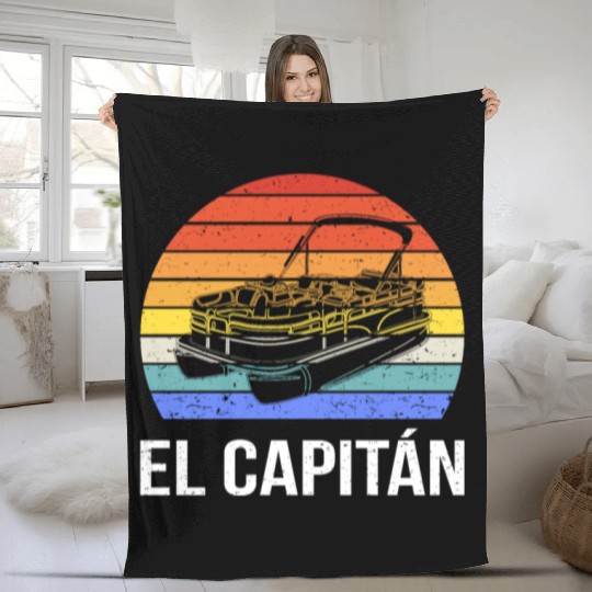 El Capitan Pontoon Boat I Fleece Blankets