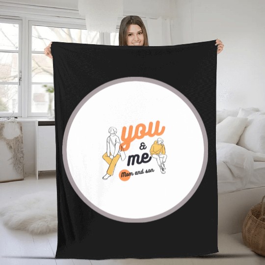 Mom and son Fleece Blankets