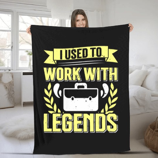 Retirement I Used to Work With Legends Farewell Fleece Blankets