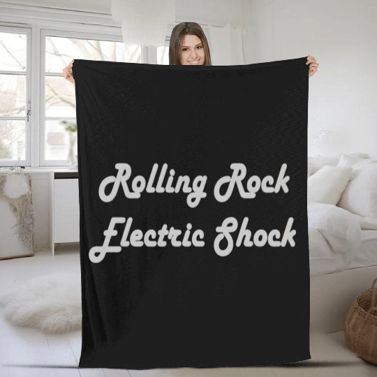 Rolling rock electric shock Fleece Blankets