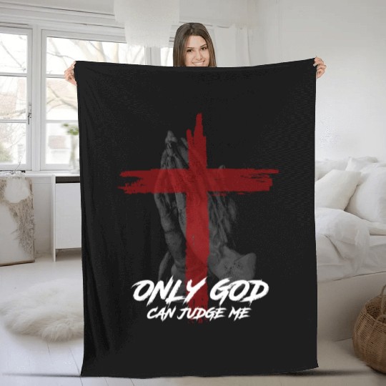 Only God Can Judge Me Fleece Blankets