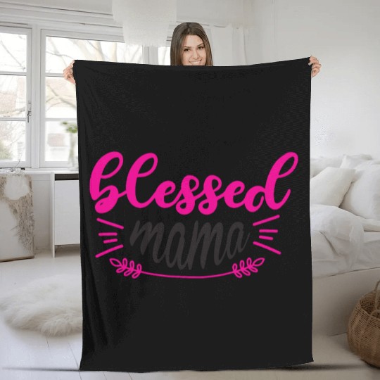 Blessed Mom Fleece Blankets