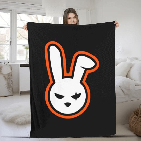 Angry Bunny Fleece Blankets