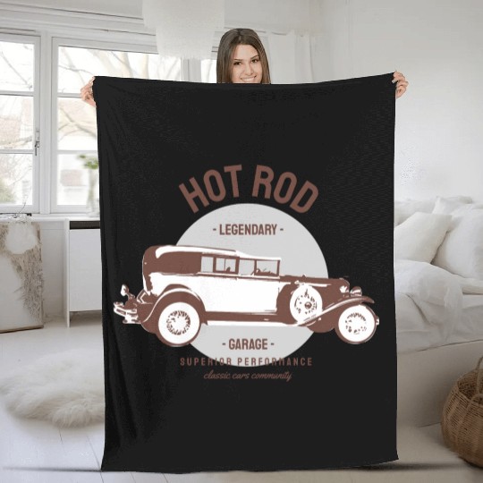Hot rod legendary, classic car Fleece Blankets