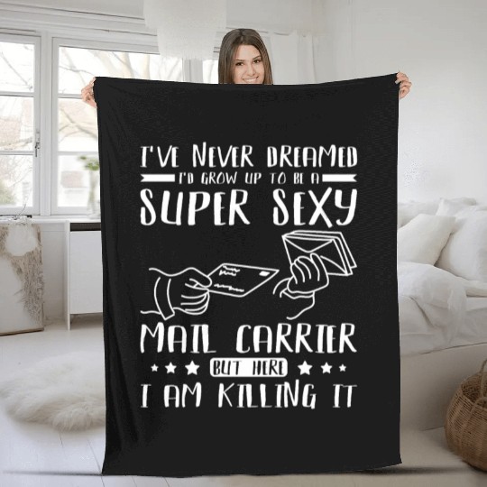 Super sexy mail carrier Fleece Blankets