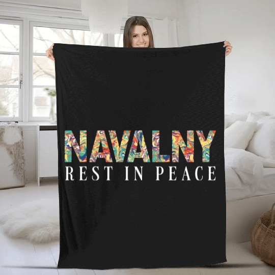 Navalny rest in peace Fleece Blankets