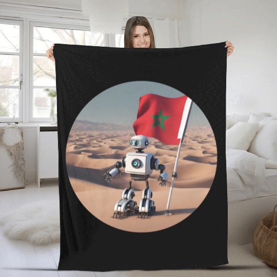 mech robot design crafted Fleece Blankets