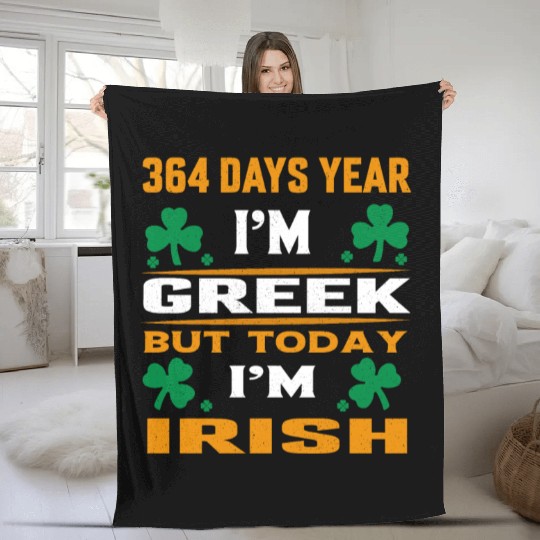 Greek Today, Irish St. Paddy's Fleece Blankets
