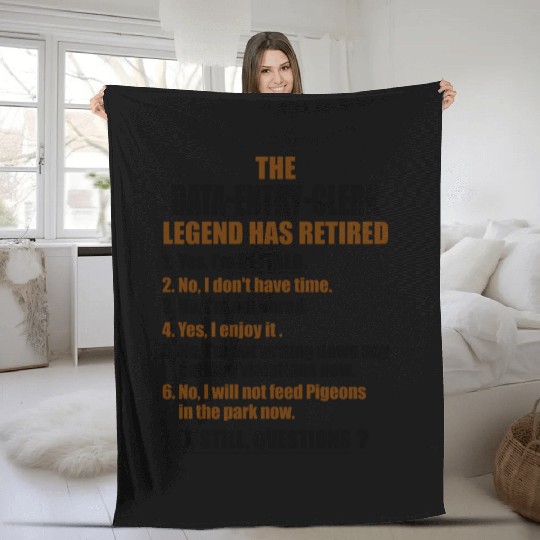 Retirement gift idea Retired Data-Entry-Clerk Fleece Blankets