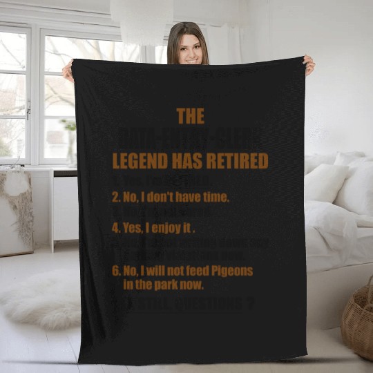 Retirement gift idea Retired Data-Entry-Clerk Fleece Blankets
