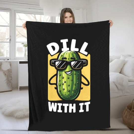 Pickle Lover Funny Pickle Dill pickle Pickled Fleece Blankets