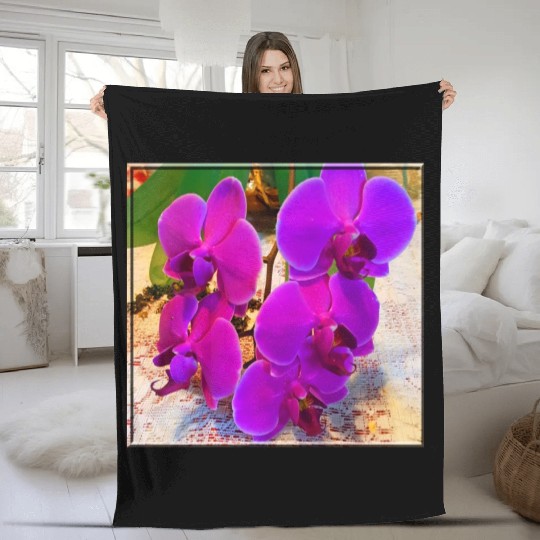 Orchid 3 Fleece Blankets