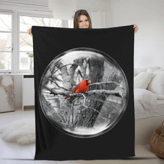 Life in a Bubble Collection -Contrasting Cardinal Fleece Blankets