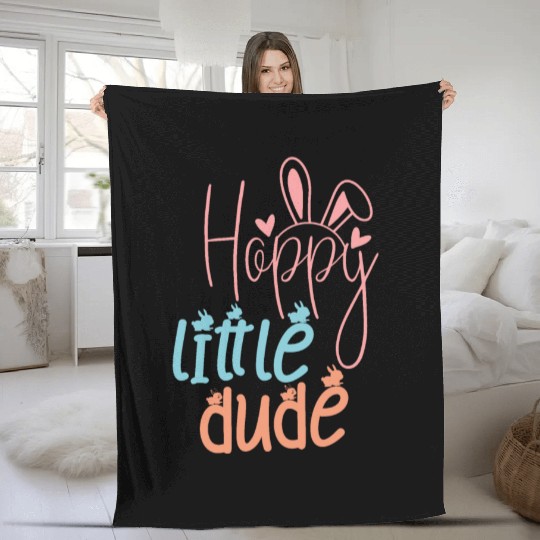 Happy Little Dude Fleece Blankets