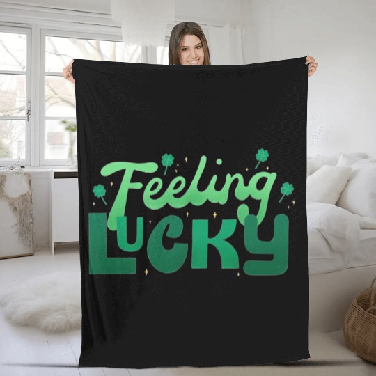 Feeling Lucky Fleece Blankets