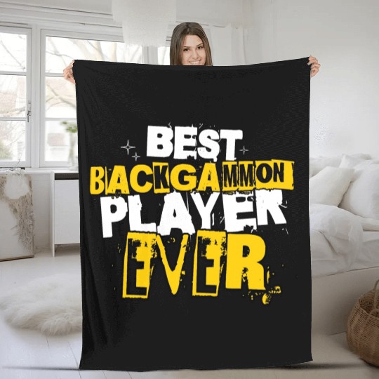 Best Backgammon Player Ever Board Dice Game Lover Fleece Blankets