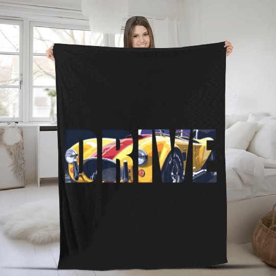DRIVE - text cut-out design Fleece Blankets