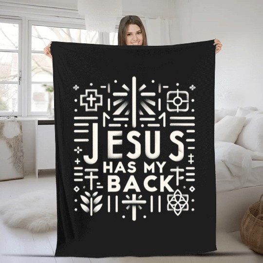 Jesus Has My Back 30 Fleece Blankets
