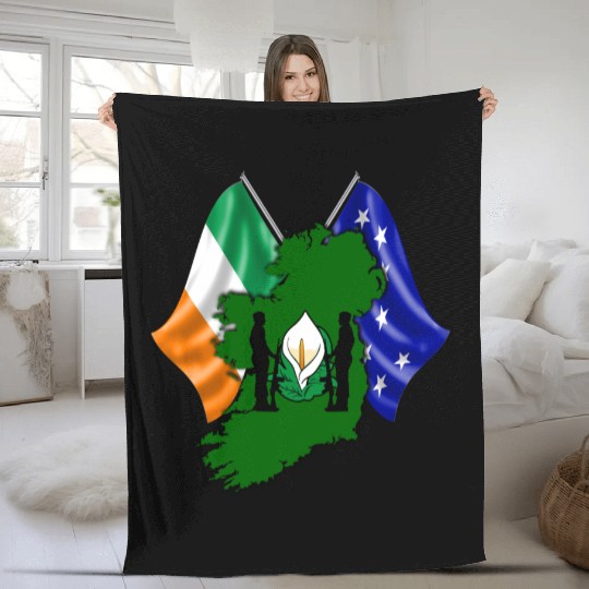 Irish Easter Lily - Designed in Ireland Fleece Blankets