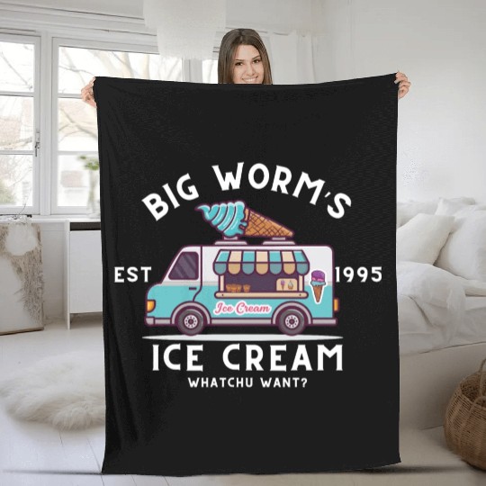 Ice cream van Fleece Blankets