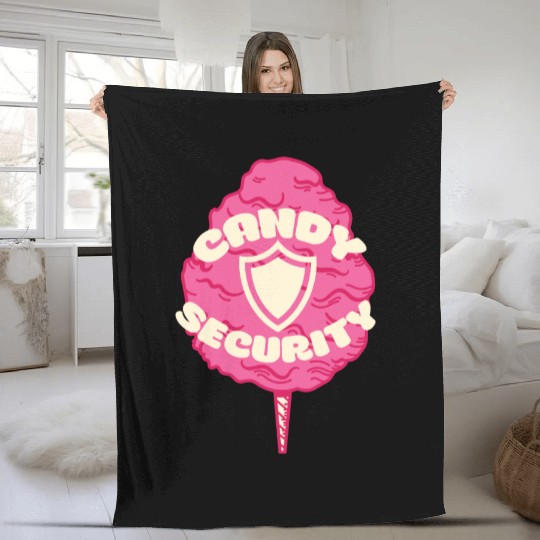 Candy Security Kids Parents Matching Birthday Fleece Blankets