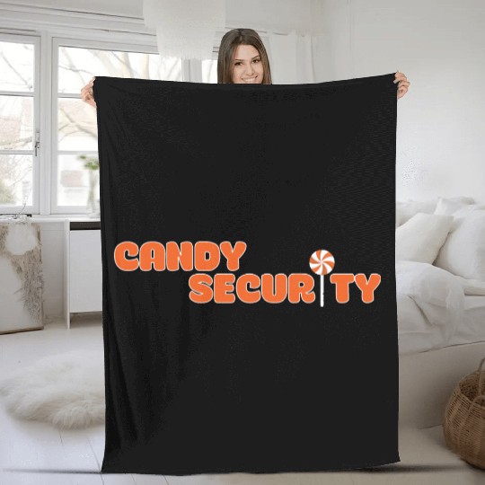 Candy Security Mom Dad Matching Birthday Costume Fleece Blankets