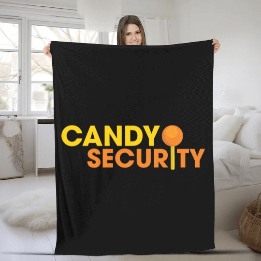 Candy Security Mom Dad Matching Birthday Costume Fleece Blankets