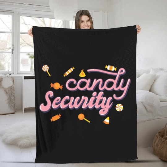 Candy Security Kids Parents Matching Birthday Fleece Blankets