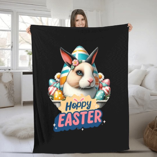 Hoppy Easter Fleece Blankets