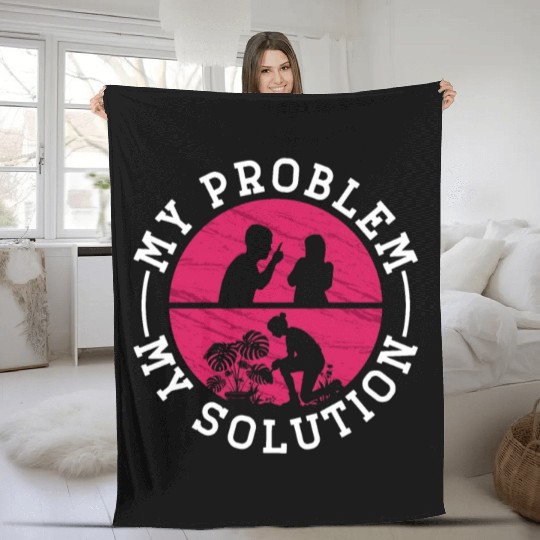 Monster Lover My Problem My Pictogram Mom Dad Fleece Blankets