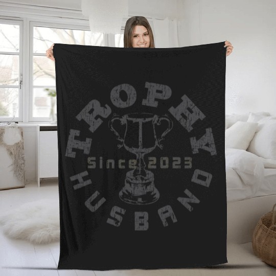 Trophy Husband 2023 Gray Fleece Blankets