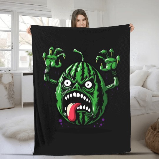 Watermelon Monster Floating Fleece Blankets