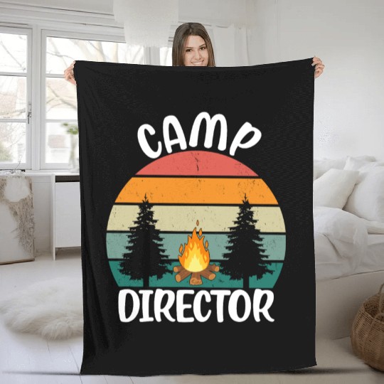 Counselor Camper Summer Camp Director Fleece Blankets