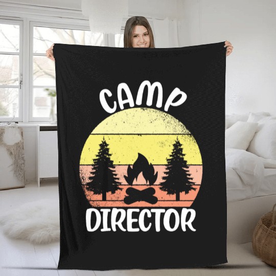 Counselor Camper Summer Camp Director Fleece Blankets