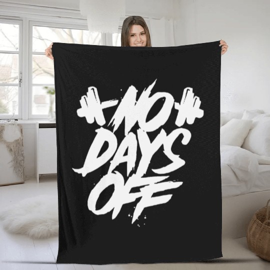 No Days Off Fleece Blankets