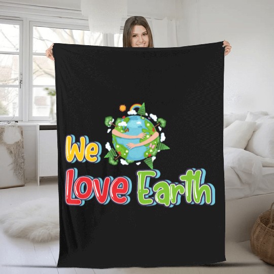 We love earth Fleece Blankets