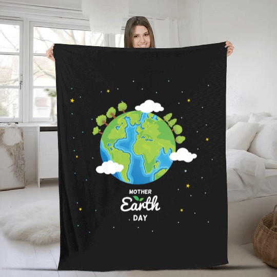 Earth day Fleece Blankets